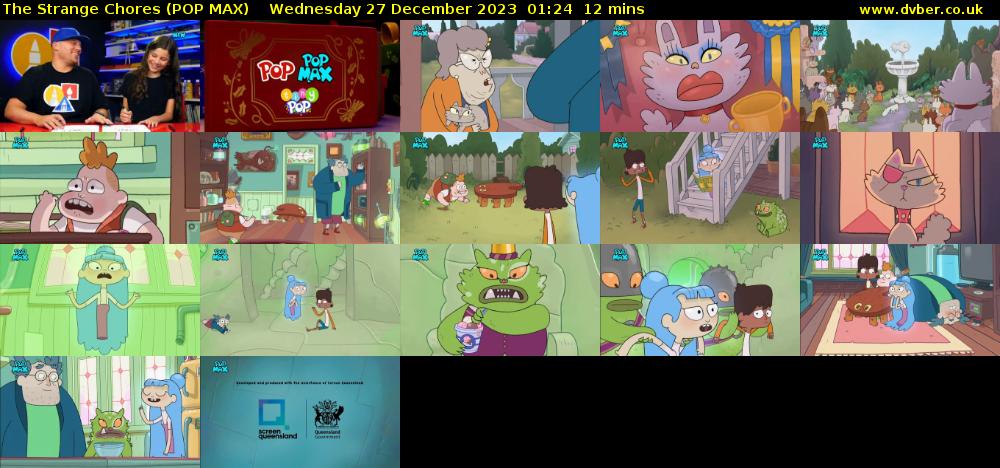 The Strange Chores (POP MAX) Wednesday 27 December 2023 01:24 - 01:36