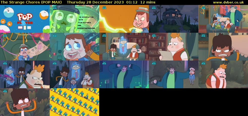 The Strange Chores (POP MAX) Thursday 28 December 2023 01:12 - 01:24