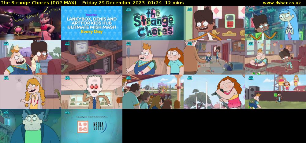 The Strange Chores (POP MAX) Friday 29 December 2023 01:24 - 01:36