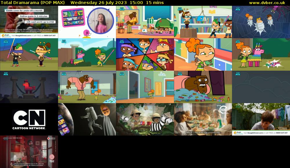 Total Dramarama (POP MAX) Wednesday 26 July 2023 15:00 - 15:15