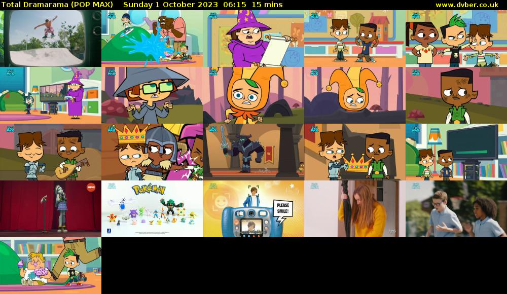 Total Dramarama (POP MAX) Sunday 1 October 2023 06:15 - 06:30