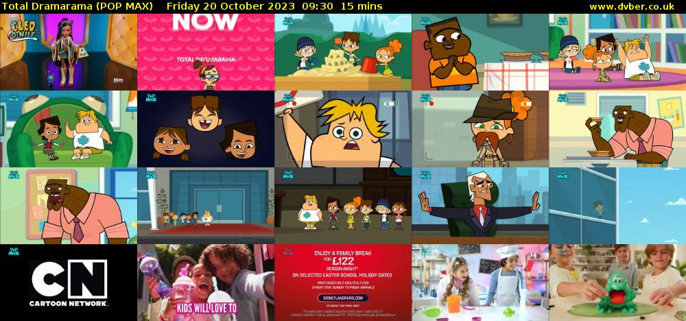 Total Dramarama (POP MAX) Friday 20 October 2023 09:30 - 09:45