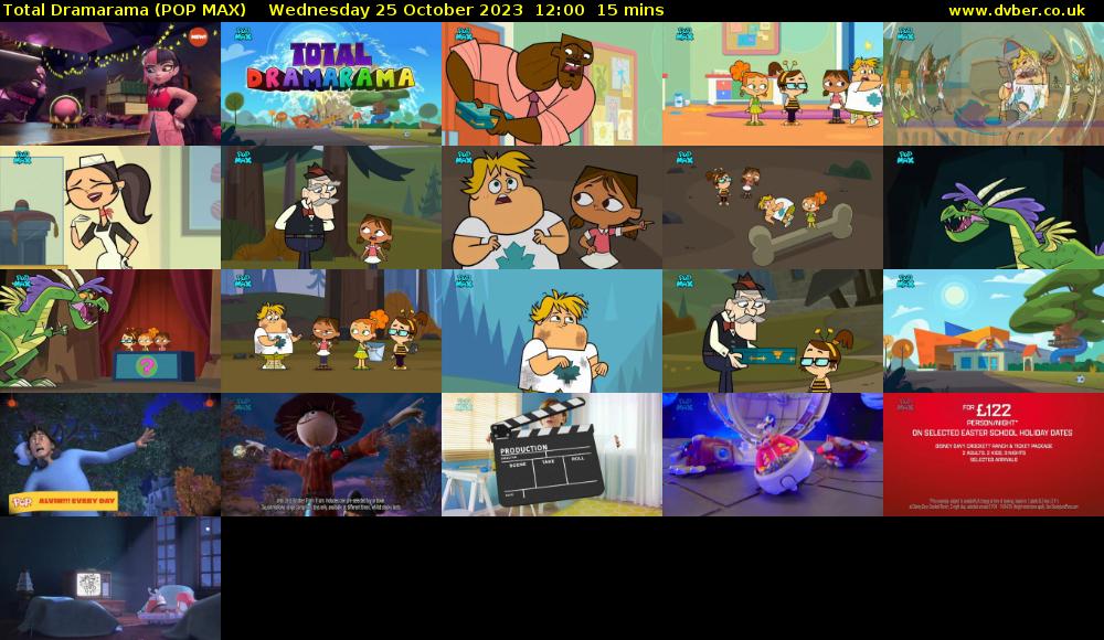 Total Dramarama (POP MAX) Wednesday 25 October 2023 12:00 - 12:15