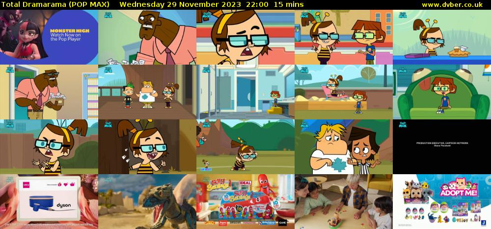 Total Dramarama (POP MAX) Wednesday 29 November 2023 22:00 - 22:15