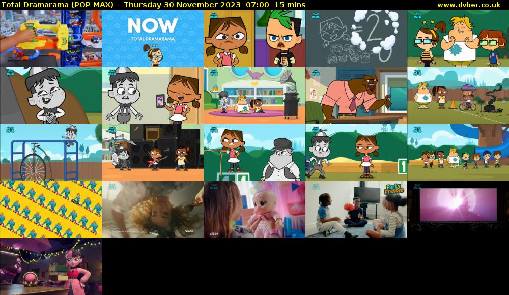Total Dramarama (POP MAX) Thursday 30 November 2023 07:00 - 07:15
