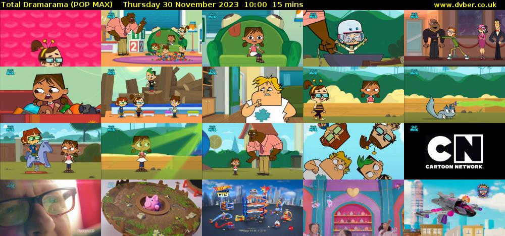Total Dramarama (POP MAX) Thursday 30 November 2023 10:00 - 10:15