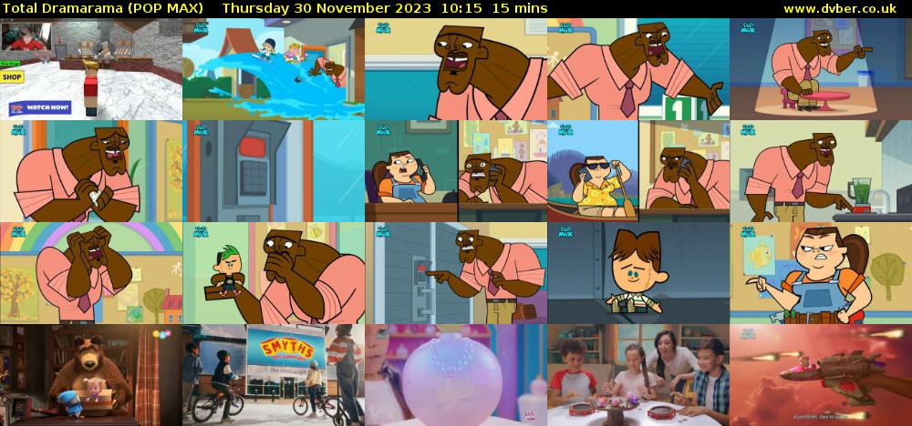 Total Dramarama (POP MAX) Thursday 30 November 2023 10:15 - 10:30