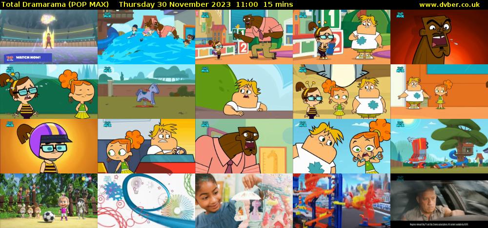 Total Dramarama (POP MAX) Thursday 30 November 2023 11:00 - 11:15