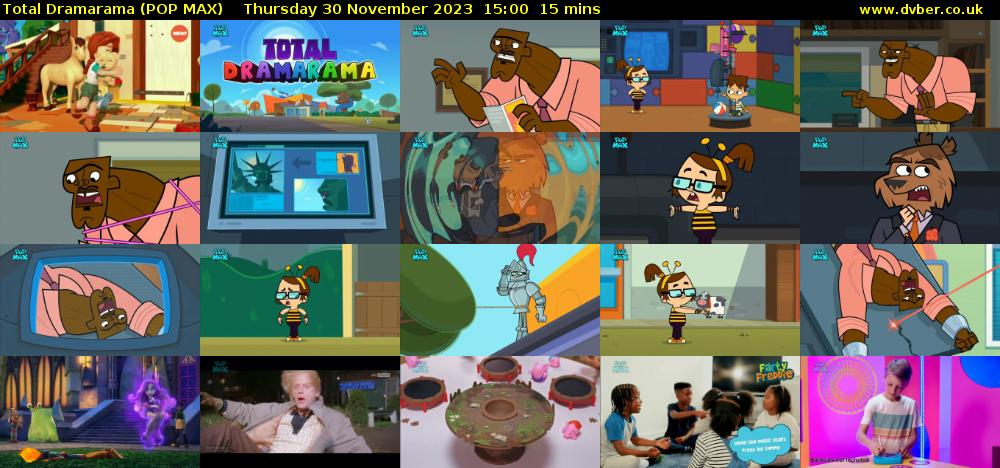 Total Dramarama (POP MAX) Thursday 30 November 2023 15:00 - 15:15