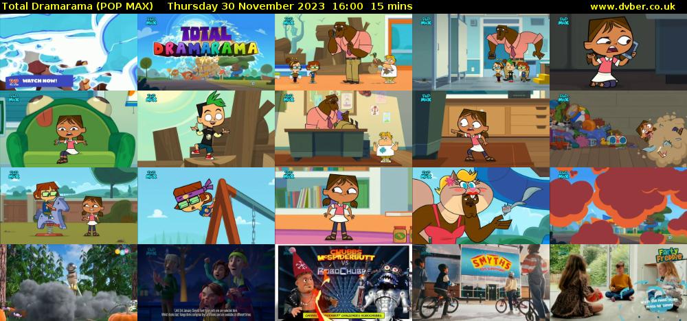 Total Dramarama (POP MAX) Thursday 30 November 2023 16:00 - 16:15
