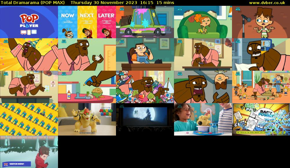 Total Dramarama (POP MAX) Thursday 30 November 2023 16:15 - 16:30