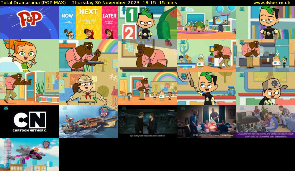 Total Dramarama (POP MAX) Thursday 30 November 2023 18:15 - 18:30