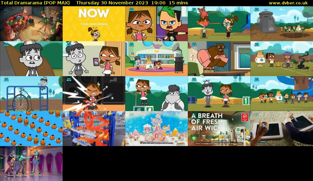 Total Dramarama (POP MAX) Thursday 30 November 2023 19:00 - 19:15
