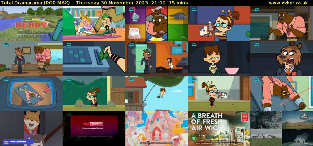Total Dramarama (POP MAX) Thursday 30 November 2023 21:00 - 21:15
