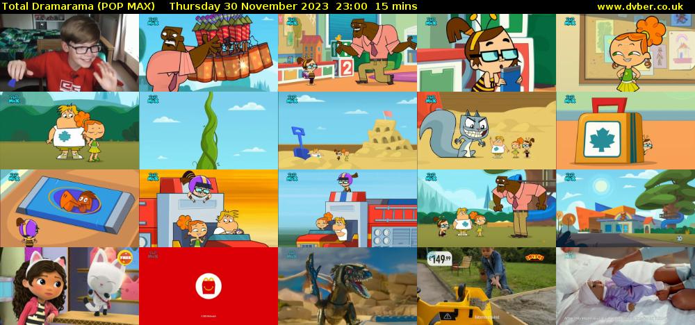 Total Dramarama (POP MAX) Thursday 30 November 2023 23:00 - 23:15