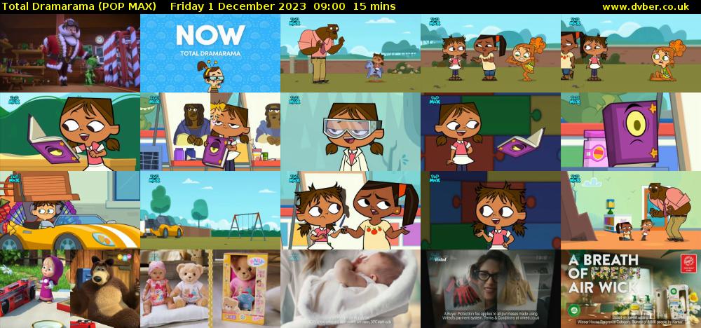 Total Dramarama (POP MAX) Friday 1 December 2023 09:00 - 09:15
