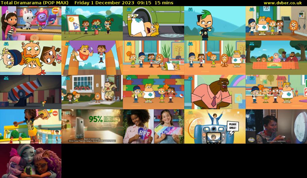 Total Dramarama (POP MAX) Friday 1 December 2023 09:15 - 09:30