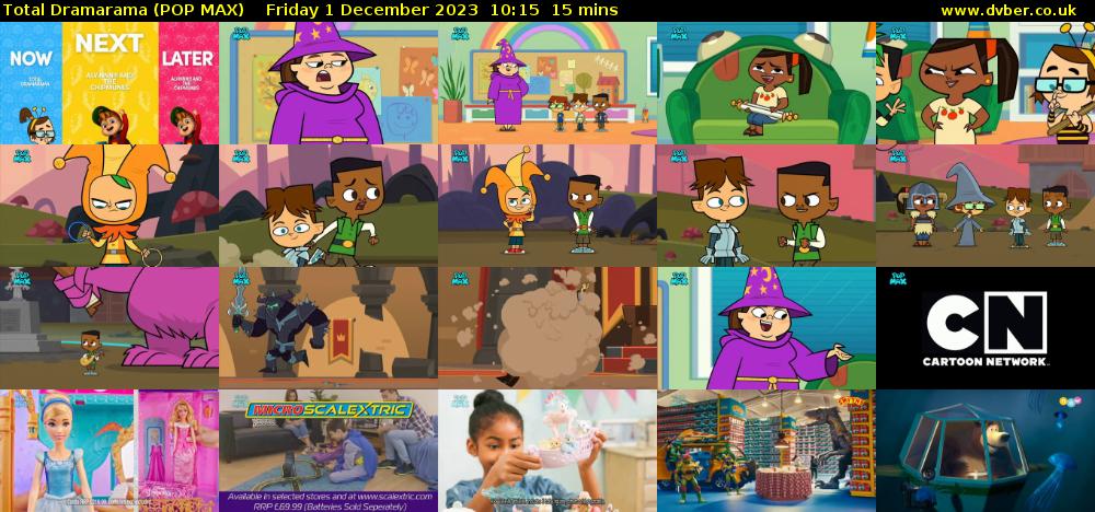 Total Dramarama (POP MAX) Friday 1 December 2023 10:15 - 10:30
