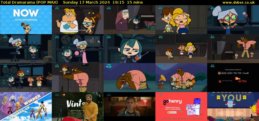 Total Dramarama (POP MAX) Sunday 17 March 2024 19:15 - 19:30