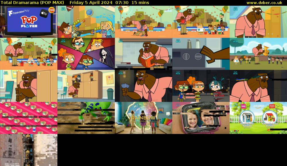 Total Dramarama (POP MAX) Friday 5 April 2024 07:30 - 07:45