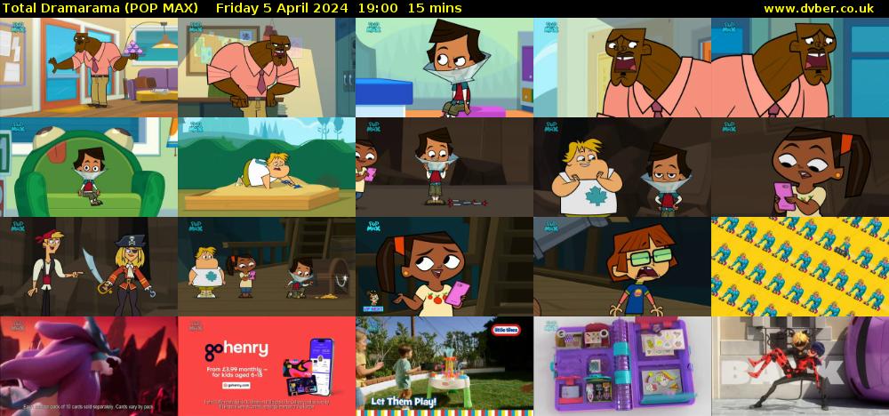 Total Dramarama (POP MAX) Friday 5 April 2024 19:00 - 19:15