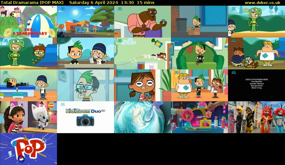 Total Dramarama (POP MAX) Saturday 6 April 2024 13:30 - 13:45