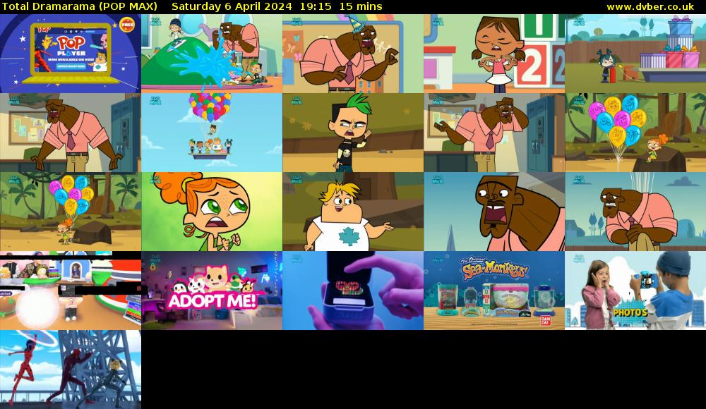 Total Dramarama (POP MAX) Saturday 6 April 2024 19:15 - 19:30