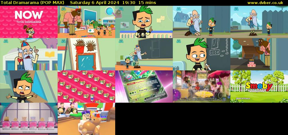 Total Dramarama (POP MAX) Saturday 6 April 2024 19:30 - 19:45