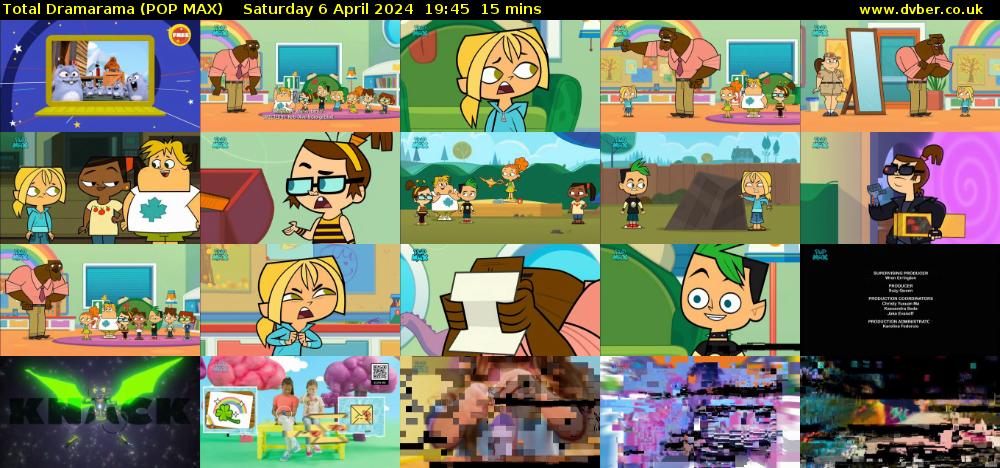 Total Dramarama (POP MAX) Saturday 6 April 2024 19:45 - 20:00