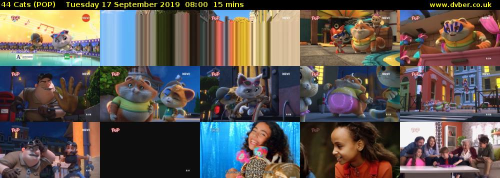 44 Cats (POP) Tuesday 17 September 2019 08:00 - 08:15