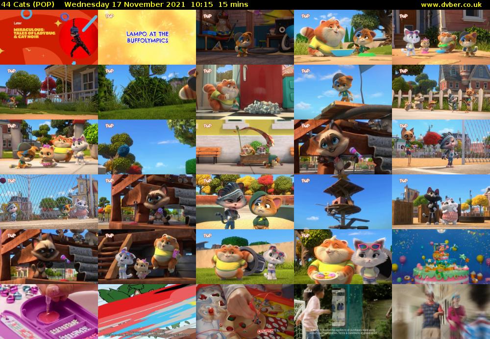 44 Cats (POP) Wednesday 17 November 2021 10:15 - 10:30