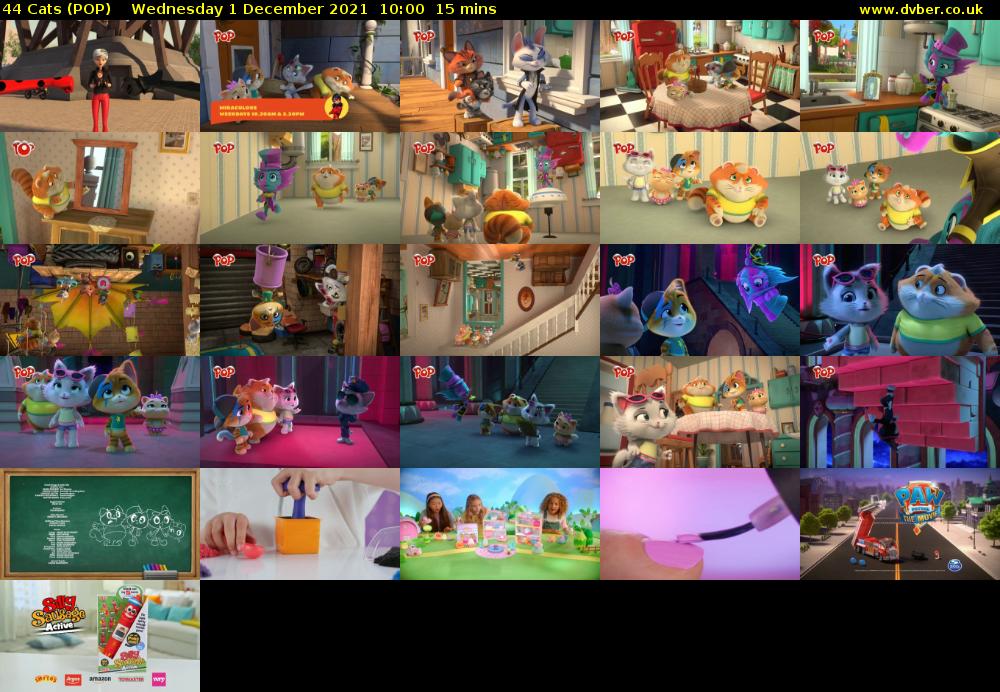 44 Cats (POP) Wednesday 1 December 2021 10:00 - 10:15