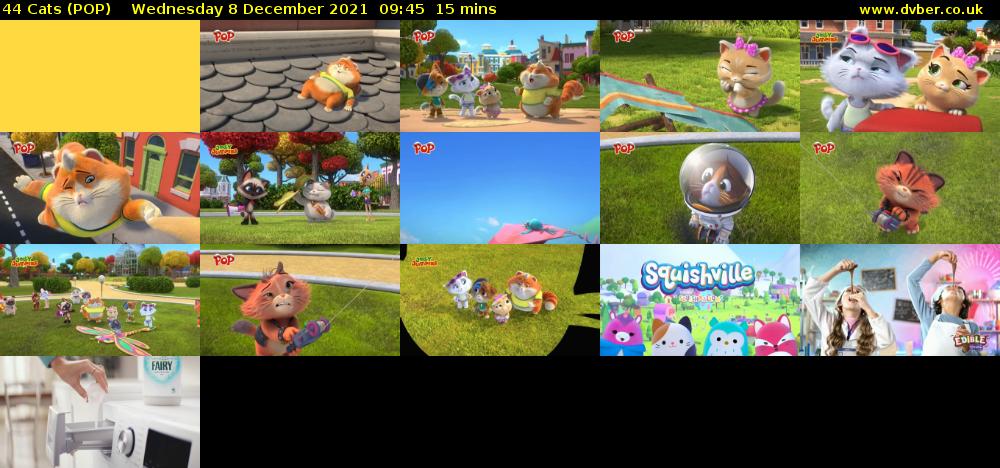 44 Cats (POP) Wednesday 8 December 2021 09:45 - 10:00