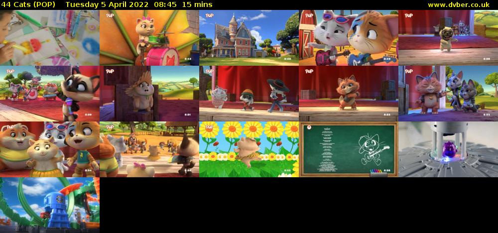 44 Cats (POP) Tuesday 5 April 2022 08:45 - 09:00