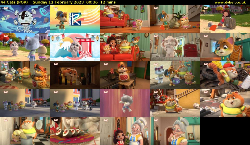 44 Cats (POP) Sunday 12 February 2023 00:36 - 00:48
