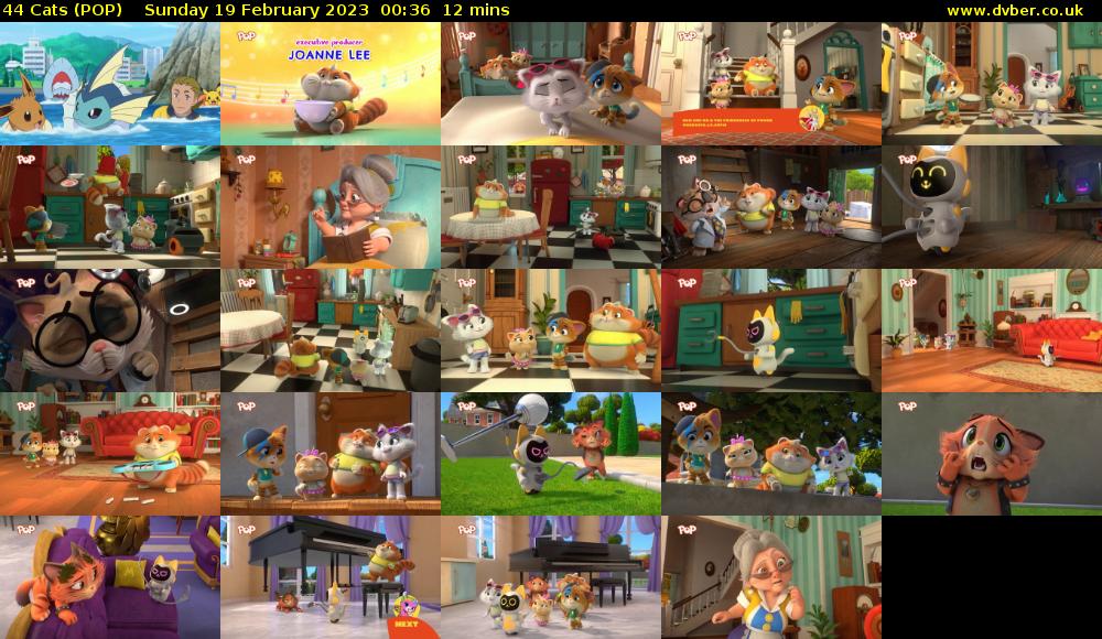 44 Cats (POP) Sunday 19 February 2023 00:36 - 00:48