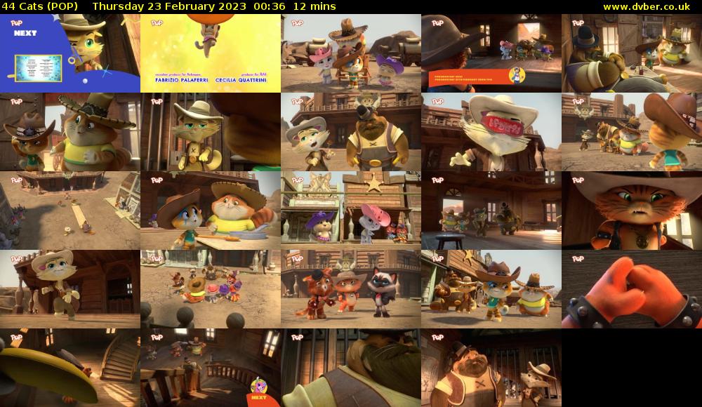 44 Cats (POP) Thursday 23 February 2023 00:36 - 00:48