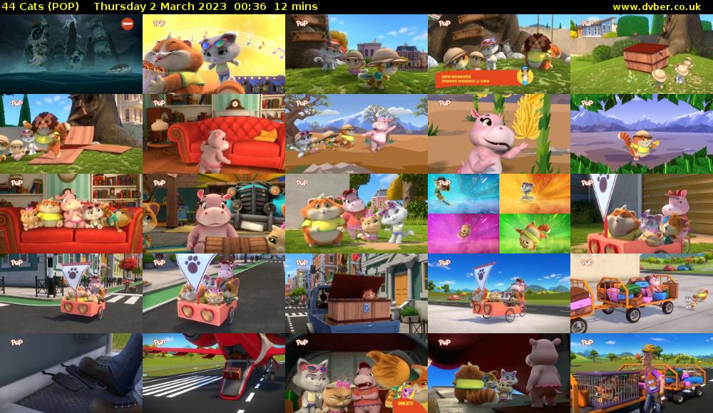 44 Cats (POP) Thursday 2 March 2023 00:36 - 00:48