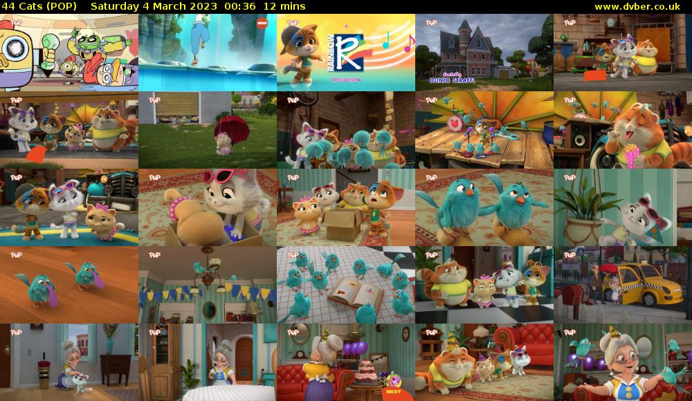 44 Cats (POP) Saturday 4 March 2023 00:36 - 00:48
