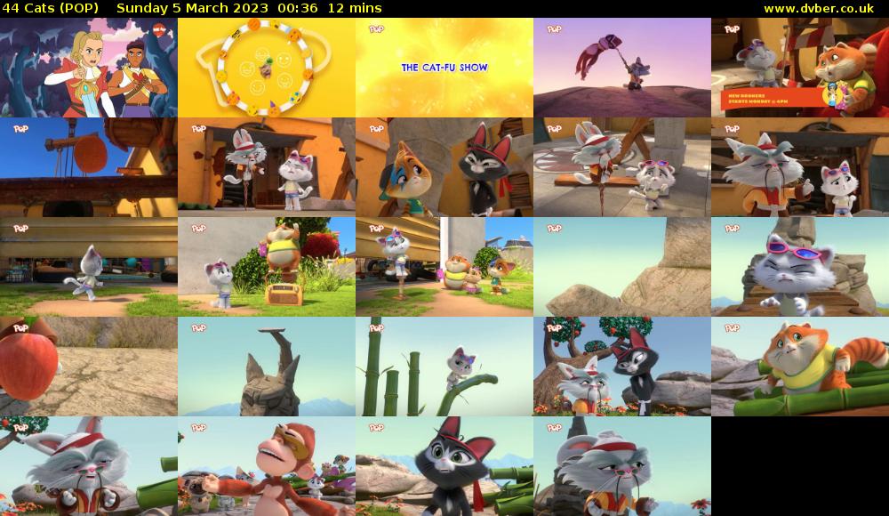 44 Cats (POP) Sunday 5 March 2023 00:36 - 00:48