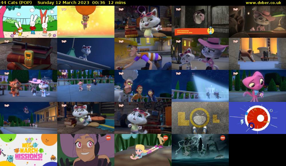 44 Cats (POP) Sunday 12 March 2023 00:36 - 00:48