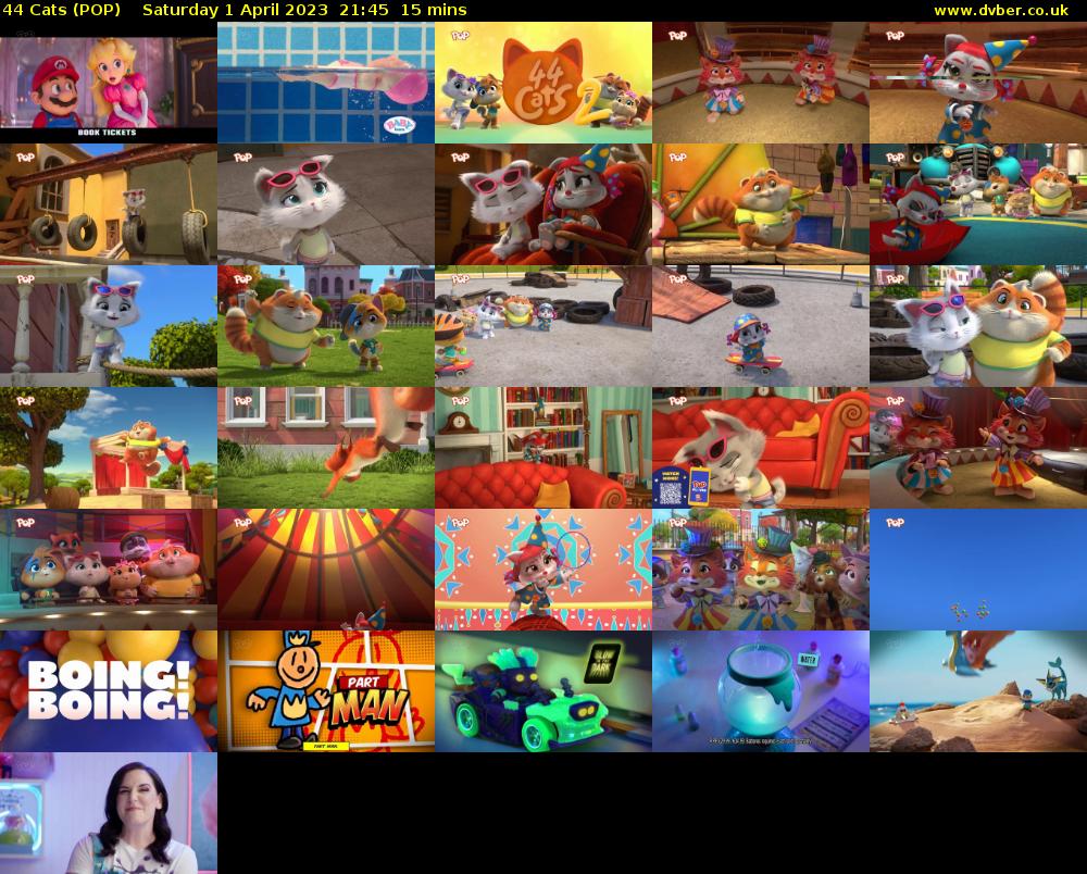 44 Cats (POP) Saturday 1 April 2023 21:45 - 22:00