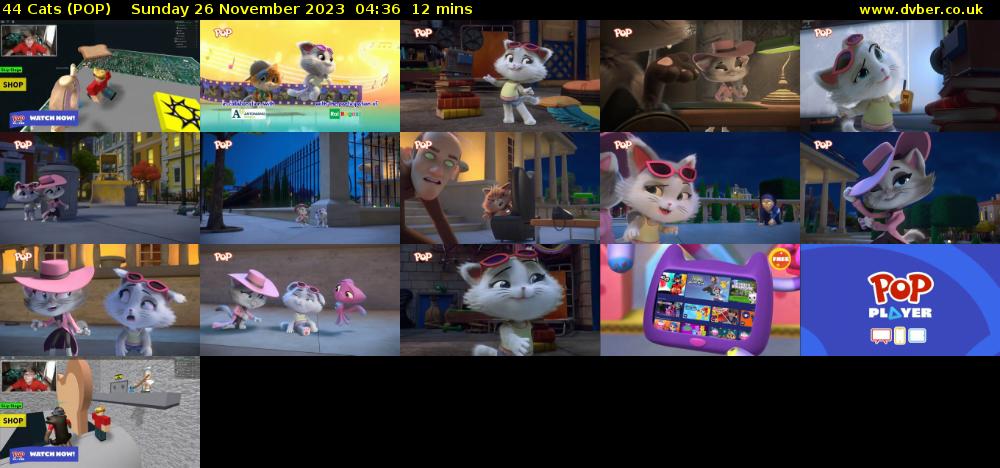 44 Cats (POP) Sunday 26 November 2023 04:36 - 04:48