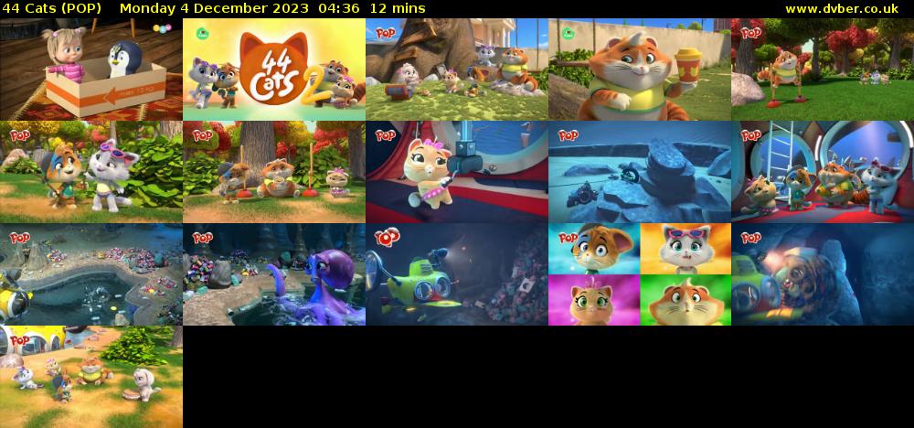 44 Cats (POP) Monday 4 December 2023 04:36 - 04:48