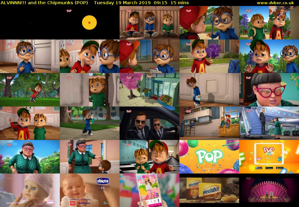 ALVINNN!!! and the Chipmunks (POP) Tuesday 19 March 2019 09:15 - 09:30