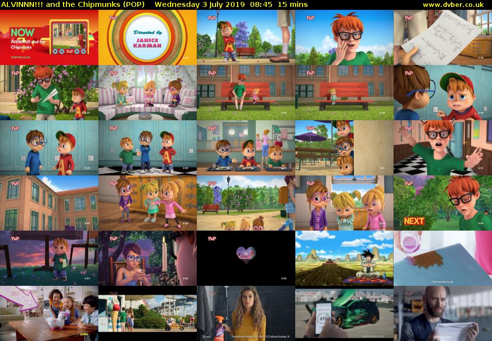ALVINNN!!! and the Chipmunks (POP) Wednesday 3 July 2019 08:45 - 09:00
