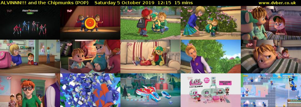 ALVINNN!!! and the Chipmunks (POP) Saturday 5 October 2019 12:15 - 12:30