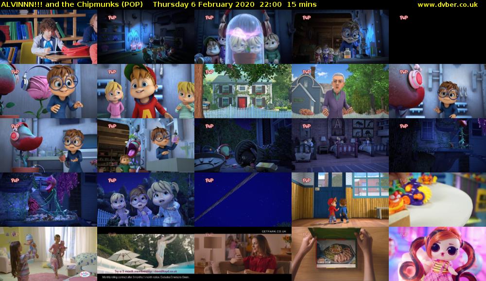ALVINNN!!! and the Chipmunks (POP) Thursday 6 February 2020 22:00 - 22:15