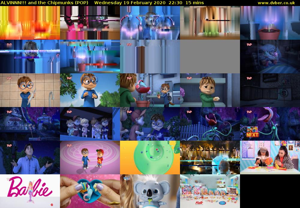 ALVINNN!!! and the Chipmunks (POP) Wednesday 19 February 2020 22:30 - 22:45