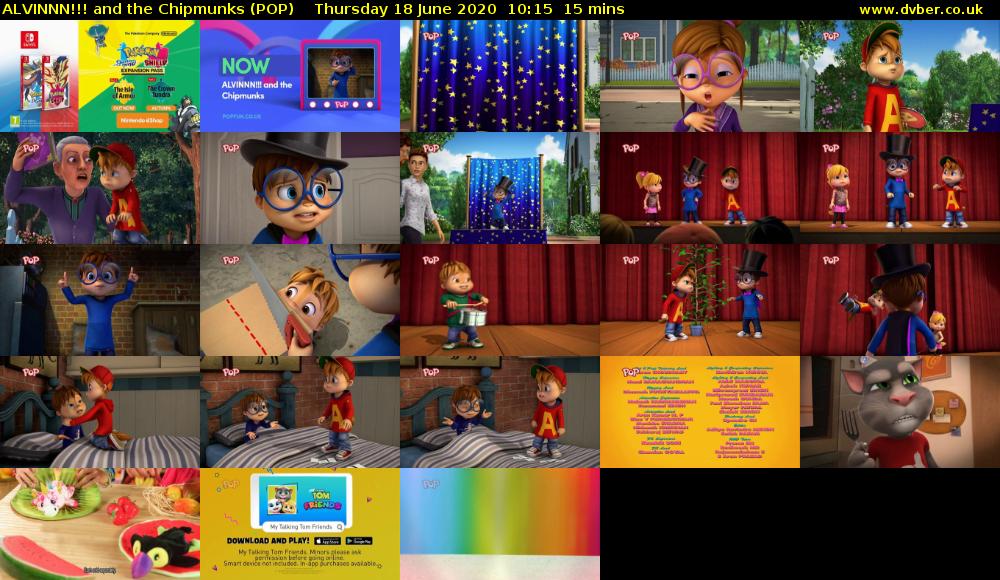 ALVINNN!!! and the Chipmunks (POP) Thursday 18 June 2020 10:15 - 10:30